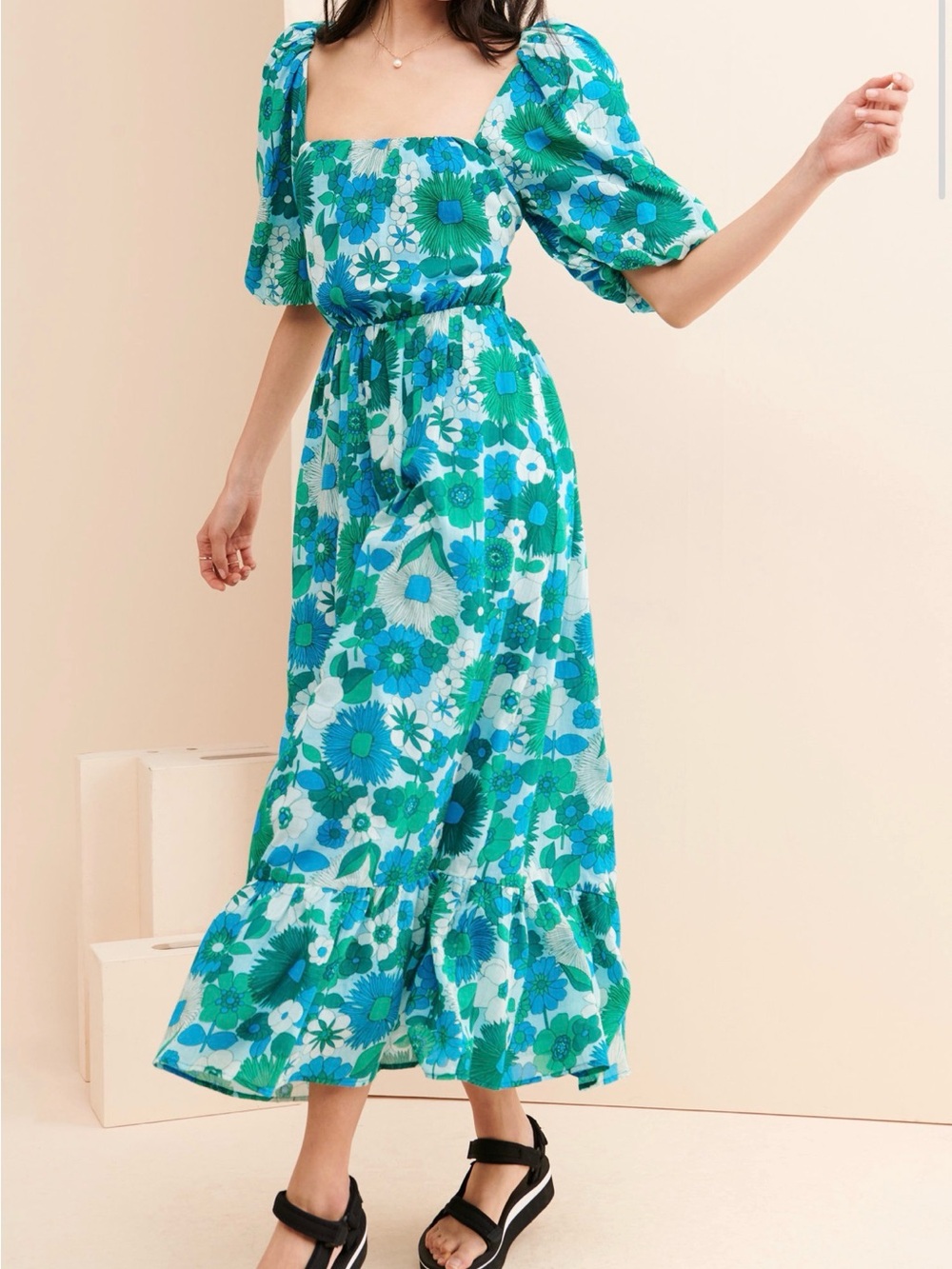Antik Batik Lorette Lagoon Maxi Dress Size XS